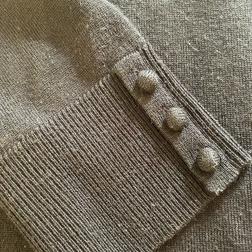 Talbots woman’s  Black Merino Wool Cowl neck Sweater - Picture 4 of 14